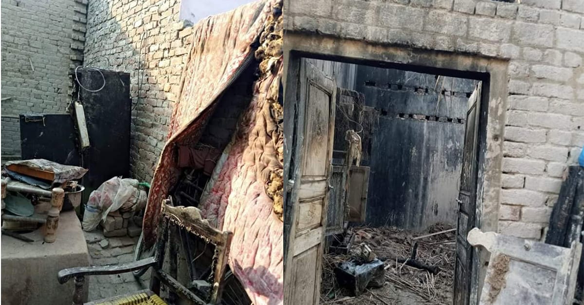 گھر میں بجلی کی شارٹ سرکٹ کے باعث آگ بھڑک اٹھی
