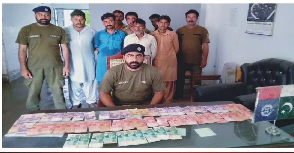 تھانہ رجوعہ پولیس کا جواریوں کیخلاف کریک ڈاؤن