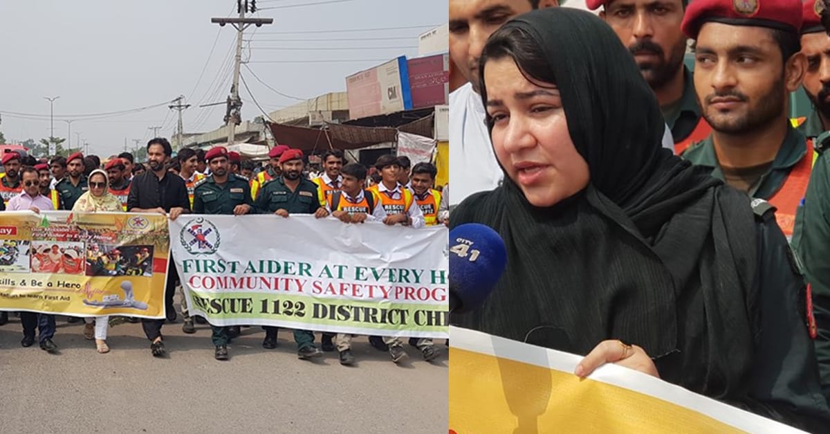 چنیوٹ: ریسکیو1122 اب تک 85 ہزار سے زائد لوگوں کو فرسٹ ایڈ فراہم کر چکا ہے۔ طاہرہ خان