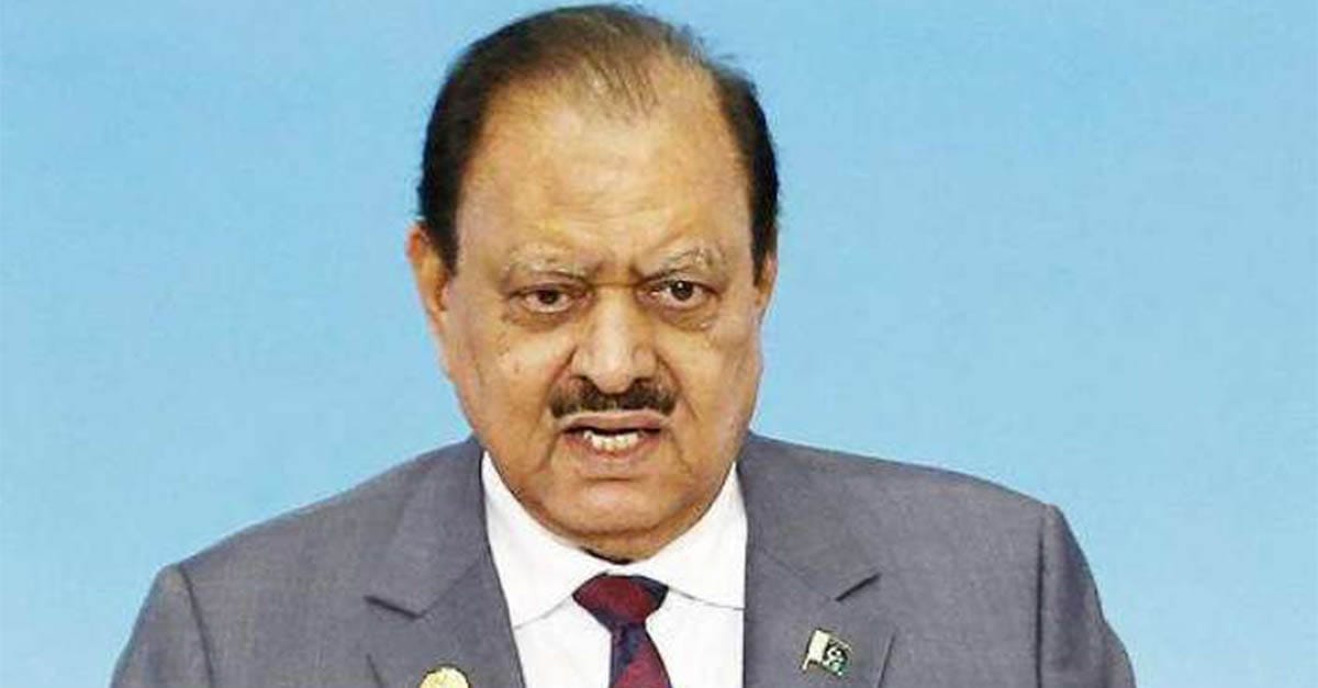 پاکستان کودرپیش مسائل سے نکلنے کیلئے سنت ابراہیمی سےرہنمائی لینا ہوگی،عید الاضحیٰ کے موقع پر صدرممنون حسین کا پیغام