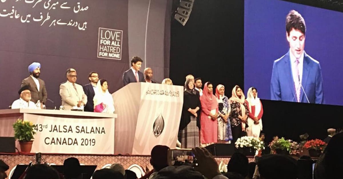 جلسہ کینیڈا: وزیراعظم ٹروڈو نے جماعت احمدیہ عالمگیر کی جملہ انسانی خدمات کو خراج تحسین پیش کیا