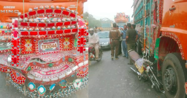 چناب نگر: ٹرک اور موٹرسائیکل میں خطرناک تصادم، 10 سالہ بچی سمیت ایک عورت جاں بحق،افراد تین زخمی