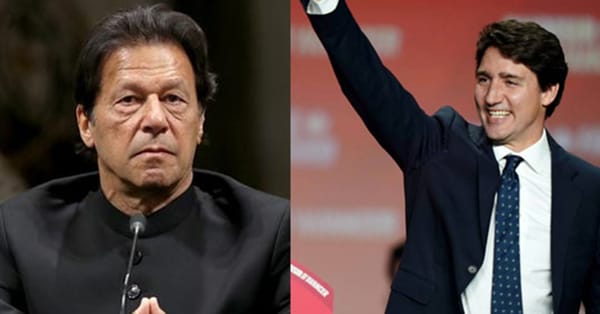 پاکستان کے وزیراعظم عمران خان کی جسٹن ٹروڈو کو دوبارہ الیکشن جیتنے پرمبارکباد